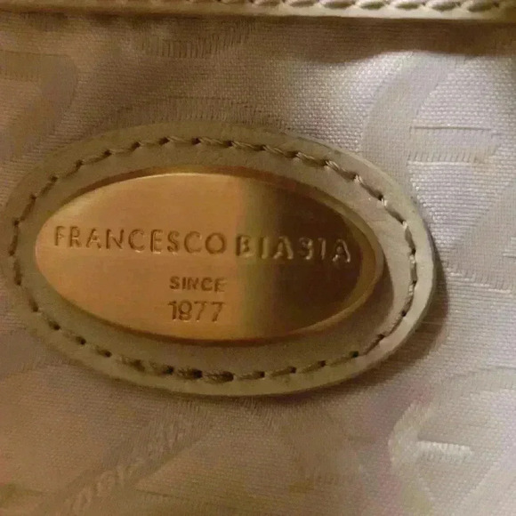 Tan Francesco Biasia Quilted Hobo Handbag - Picture 6 of 8